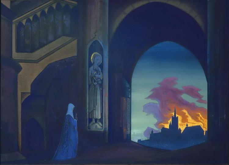 Saint Genevieve, 1933 - Nikolái Roerich