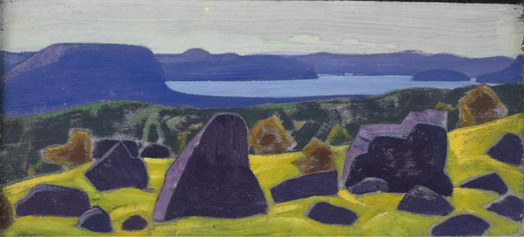 Sketch for Ladoga series, 1917 - Nicholas Roerich