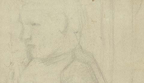 Sketch of man's head (Self-portrait), 1890 - Николай  Рерих