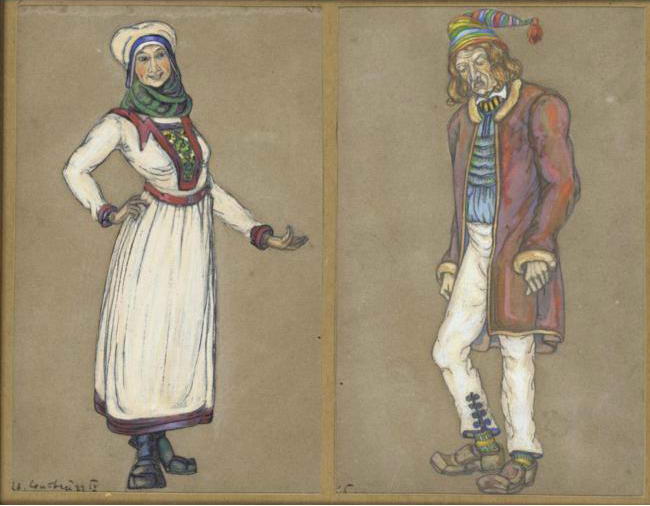 Sketches of costumes for "Peer Gynt", 1912 - Nicolas Roerich
