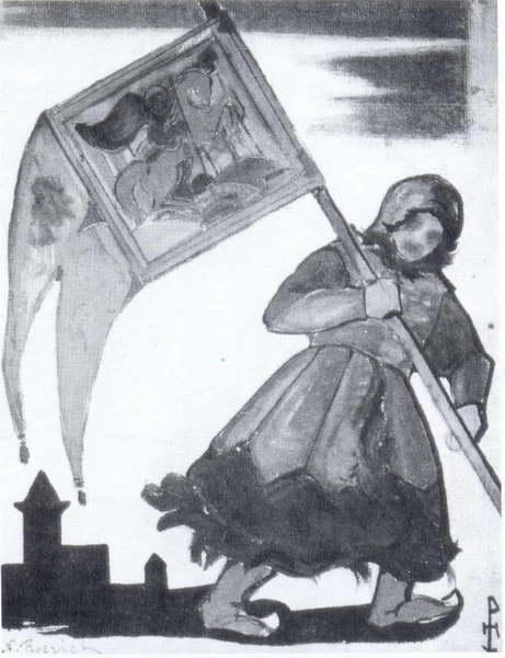Standard-bearer, 1921 - Nikolai Konstantinovich Roerich