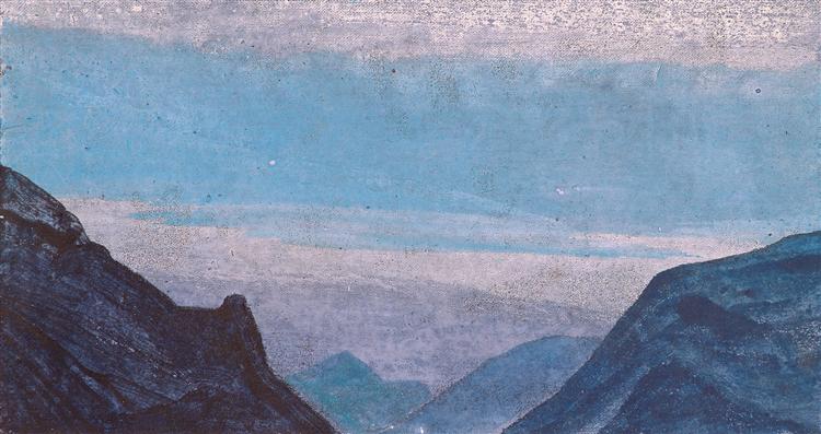 Study of mountains, c.1930 - Николай  Рерих