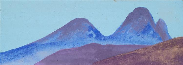 Study of mountains, c.1944 - Nikolai Konstantinovich Roerich
