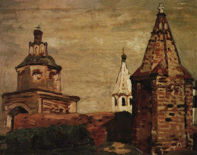 Suzdal. Alexander Nevsky Monastery., 1903 - Nikolái Roerich