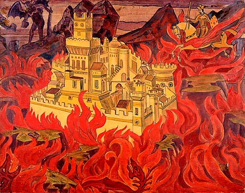 The Vicious Town, 1919 - Nikolái Roerich