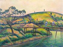 Landscape with Bridge at Vlaici - Nicolae Darascu