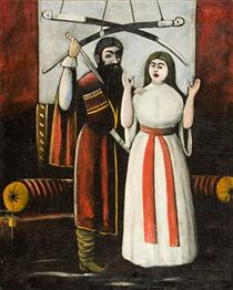 Sister and brother (according to the play by V. Gunia) - Niko Pirosmani