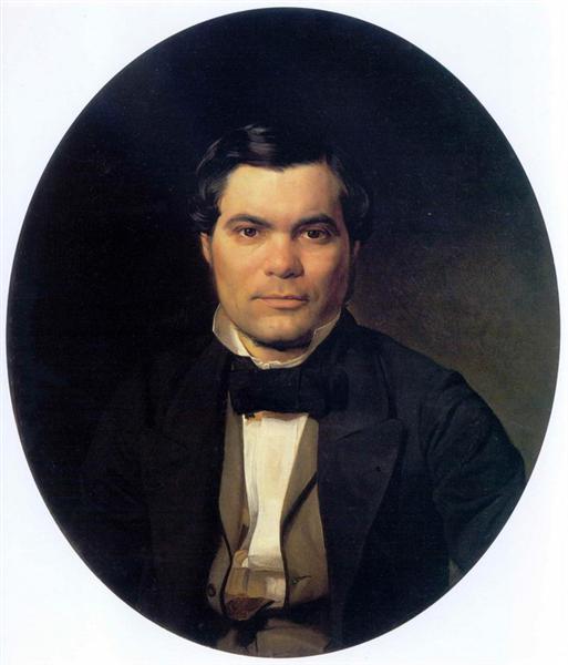 Portrait of Yakov Merkulov, 1855 - Nikolai Ge