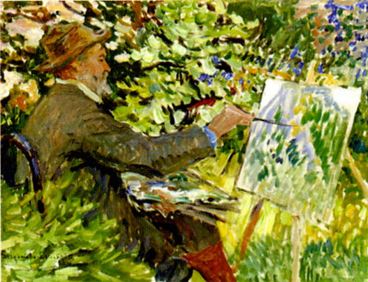 Artist at the Easel (Portrait of Konstantin Korovin) - Микола Богданов-Бєльський