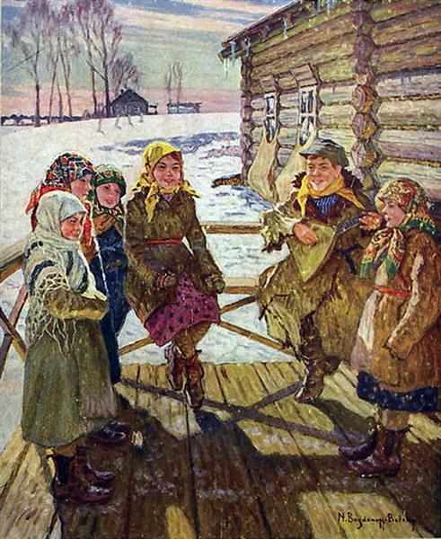 Celebration on a Steps, 1931 - Микола Богданов-Бєльський
