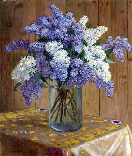 Still Life with Lilacs - Nikolay Bogdanov-Belsky 