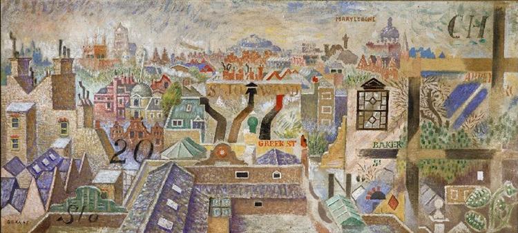 London Roofs I, 1945 - Никос Хатзикириакос-Гикас