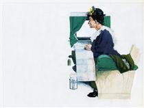 Airplane Trip - Norman Rockwell