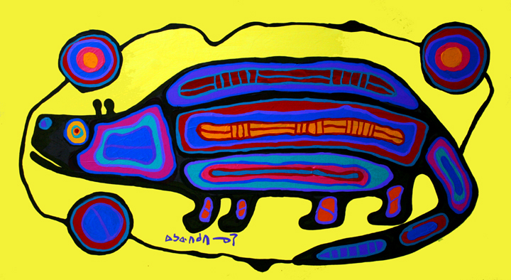 Otter And Circle Of Life, 1991 - Norval Morrisseau