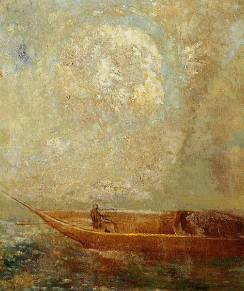 A boat, c.1901 - Одилон Редон