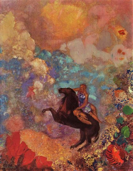 Muse on Pegasus, c.1907 - c.1910 - Odilon Redon