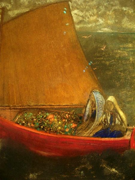 The Yellow Sail, c.1905 - 奥迪隆·雷东
