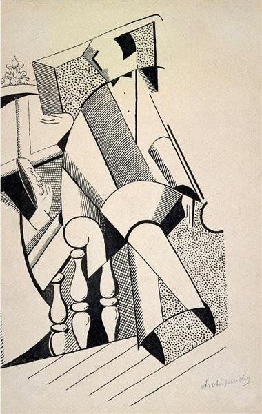 Movers-Verso (Untitled), 1918 - 1920 - Александр Архипенко