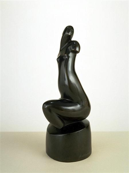 Seated Female Nude  (Black Torso), 1909 - 1911 - Alexander Archipenko