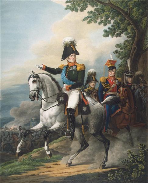 Equestrian portrait of Alexander I, 1820 - Орест Кіпренський