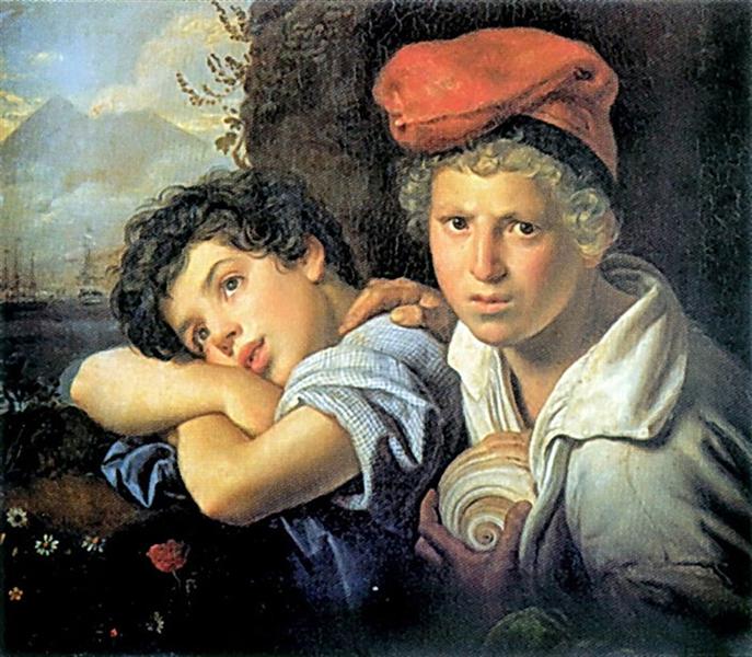 Neapolitan boys-fishermen, 1829 - Orest Adamowitsch Kiprenski