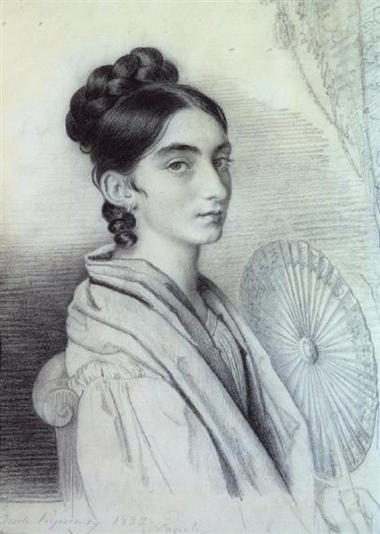 Portrait of Countess Sophia Alexandrovna Golenischev-Kutuzova, 1829 - Orest Adamowitsch Kiprenski