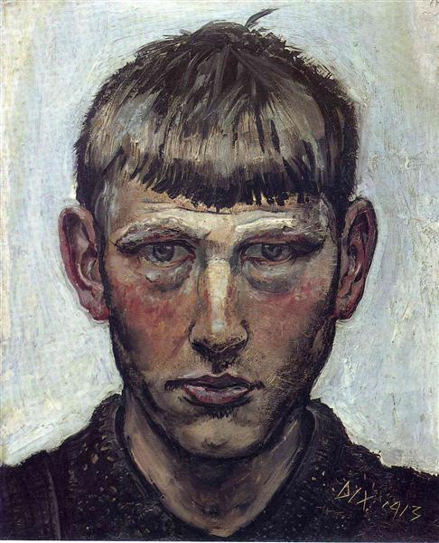 Small Self-Portrait, 1913 - 奥托·迪克斯