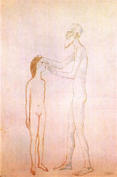 Сліпий чоловік і дівчинка, 1904 - Пабло Пікассо