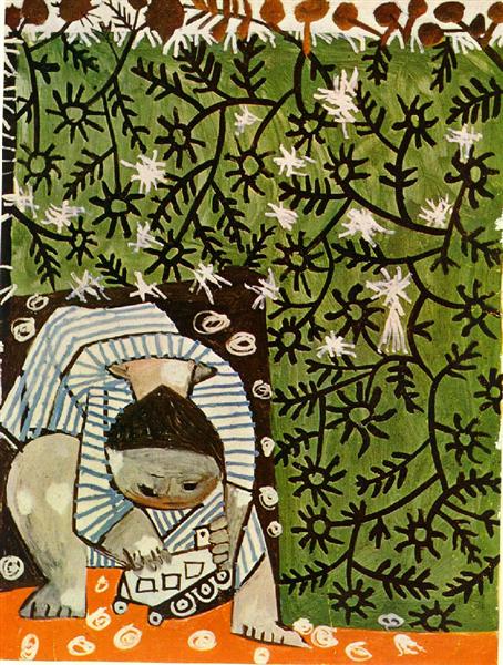 Дитина бавиться серед ромашок, 1953 - Пабло Пікассо