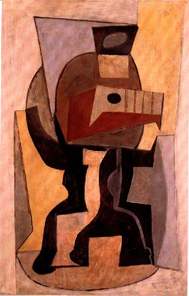 Гітара і партитура на п'єдесталі, 1920 - Пабло Пікассо