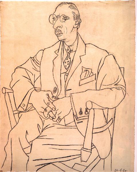 Portrait of Igor Stravinsky, 1920 - Пабло Пикассо