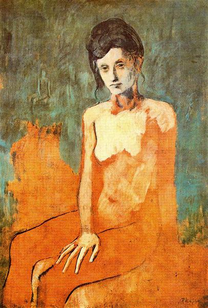Seated female nude, 1905 - Пабло Пикассо
