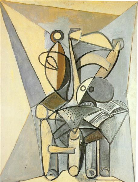 Still life with skull on an armchair, 1946 - Pablo Picasso - WikiArt.org