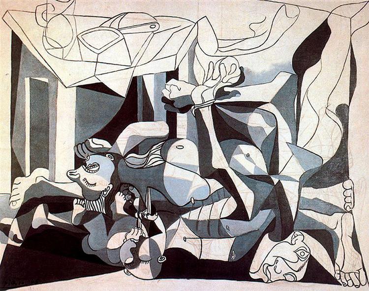 The mass grave, c.1945 - Pablo Picasso