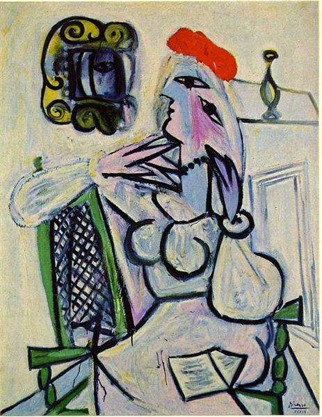 Жінка в червоному капелюсі, 1934 - Пабло Пікассо