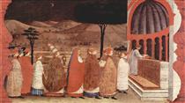 Procession of re-ordained in a church - Паоло Учелло
