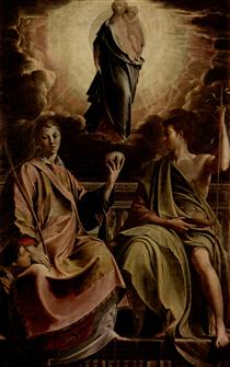 Madonna with St. Stephen and St. John the Baptist - Пармиджанино