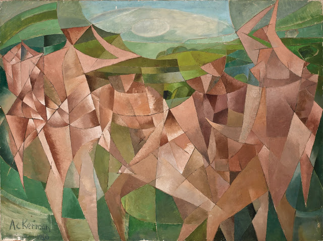 Seven Figures in a Landscape, 1950 - Пауль Акерман
