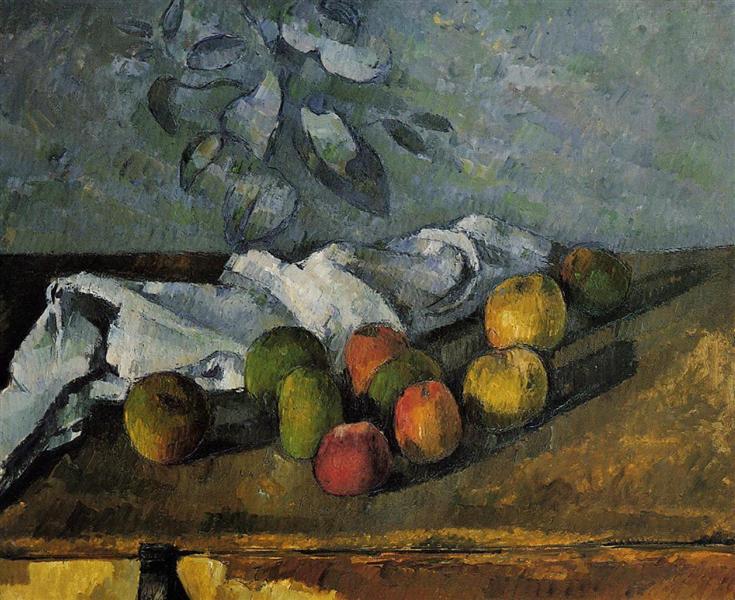 Apples and a Napkin, 1880 - Paul Cezanne