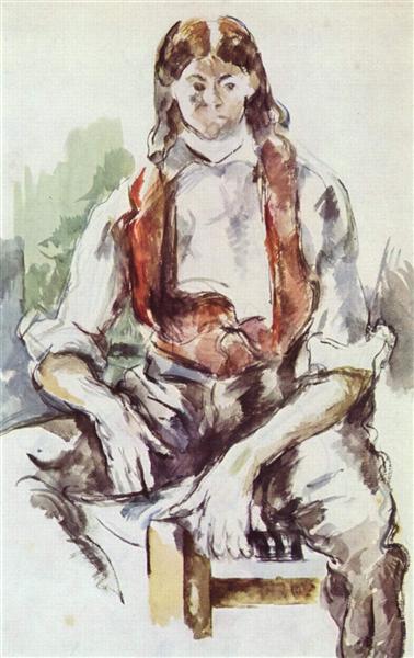 Boy in a Red Vest, 1890 - Поль Сезанн