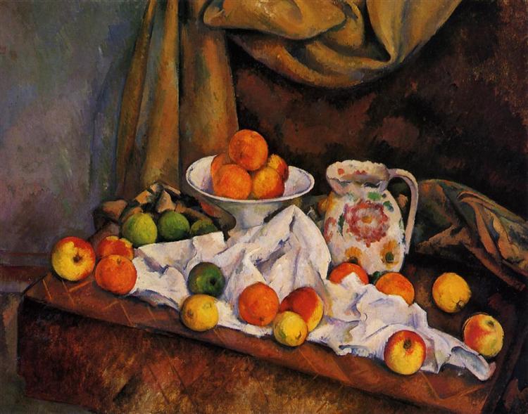 Fruit Bowl, Pitcher and Fruit, 1894 - Поль Сезанн