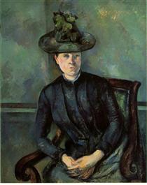 Woman in a Green Hat (Madame Cezanne) - Поль Сезанн