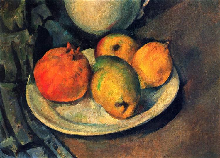 Still Life with Pomegranate and Pears, 1890 - 塞尚