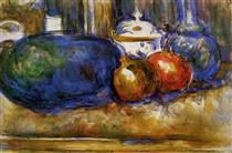 Still Life with Watermelon and Pemegranates - Paul Cezanne