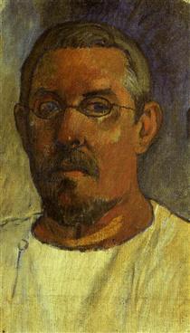 Self portrait with spectacles - 高更