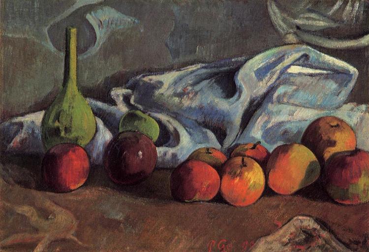Still life with apples and green vase, 1890 - Paul Gauguin