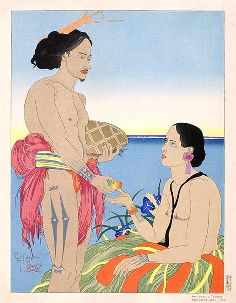 Amoreux A Tarang Yap. Ouest Carolines, 1935 - 保羅·雅各萊