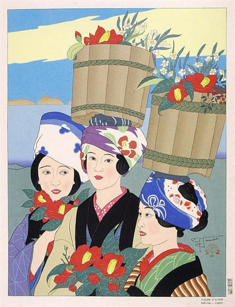 Fleurs D'Hiver. Oshima, Japon, 1955 - Paul Jacoulet