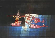 Battle scene from the comic fantastic opera 'The Seafarer' - Paul Klee