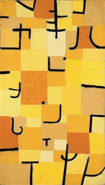 Characters in yellow - Paul Klee